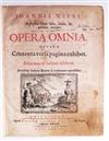 WEYER [or WIER], JOHANN. Opera omnia.  1660